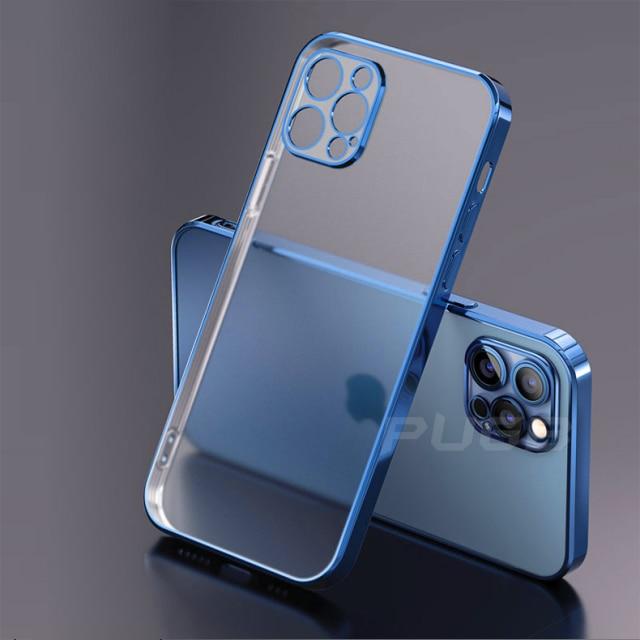 Apple Iphone 12 Mini Case: Luxury Plating Square Frame