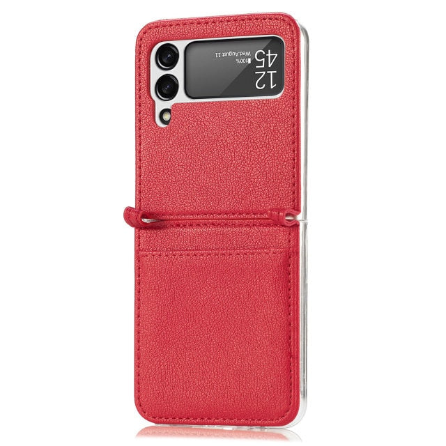 Samsung Galaxy Z Flip 3 Case: Shockproof Thin Card Slot Leather