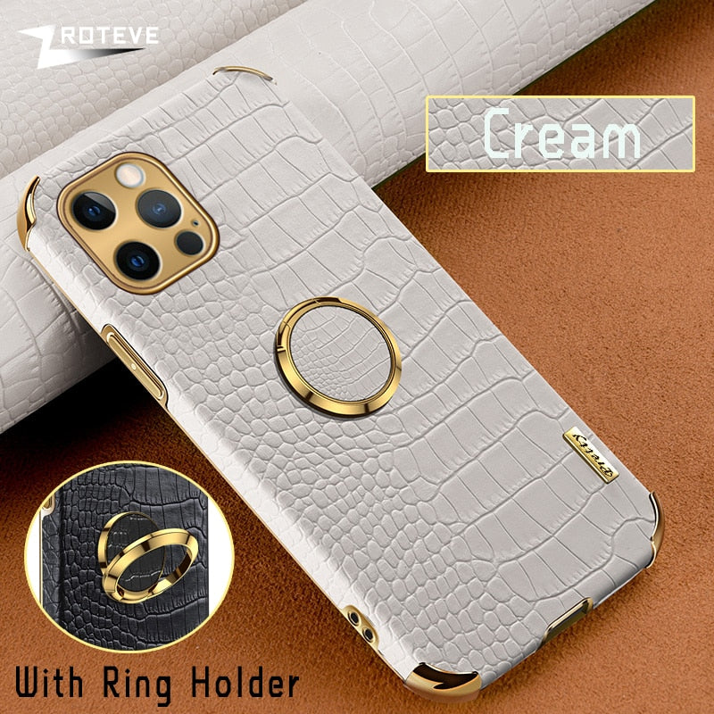 Apple iPhone Case - Crocodile Pattern Leather