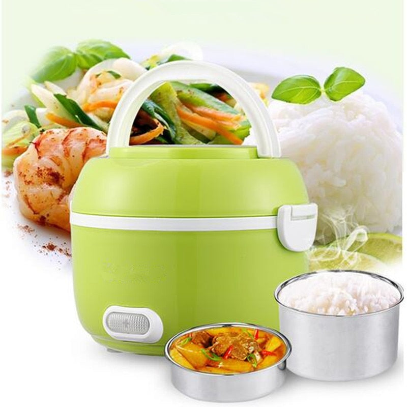 1.2L Portable Lunch Box Electric Rice Cooker 200W Multifunction Mini Rice Cooker