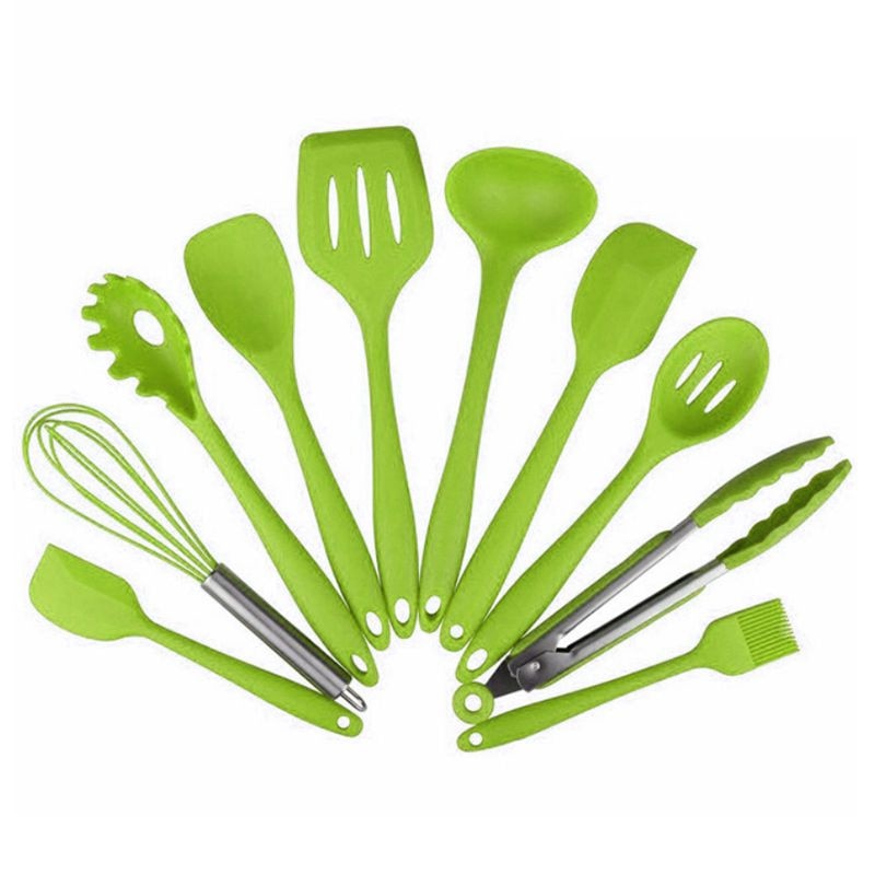 10pcs kitchen utensils Non-Stick Kitchenware Silicone Heat Resistant Kitchen Cooking Utensils Baking Tool Cooking Tool Sets