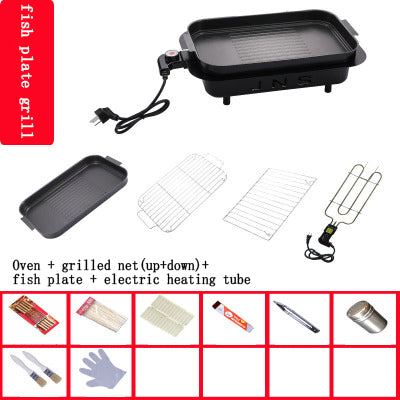 110V Multi-function Electric Grill Griddles Indoor Barbecue Churrasqueira Equipment