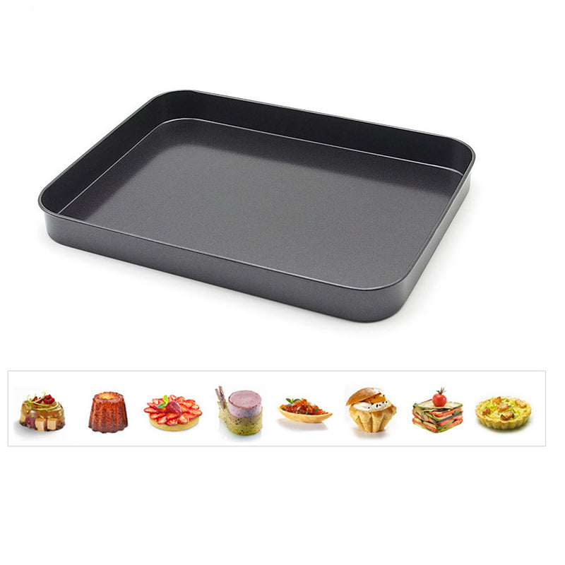 1Pcs Baking Pan, Non-stick Carbon Steel Cookie Sheet Pan, FDA Approved for Oven Roasting Meat Bread Jelly Roll Battenberg