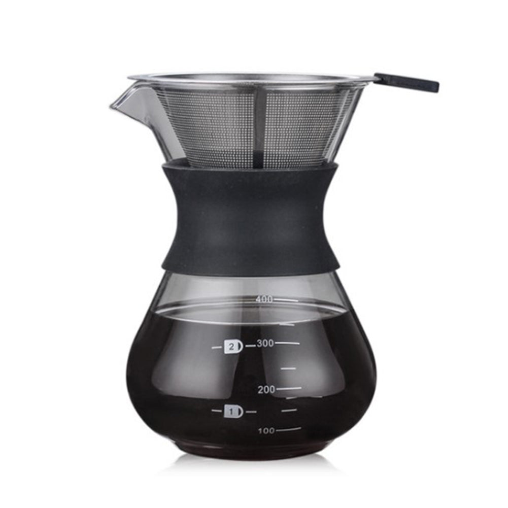 200ml/400ml Thicken Glass Coffee Pot with Handle Espresso Water Drip Coffee Maker Reusable Coffee Tea Filter Tools
