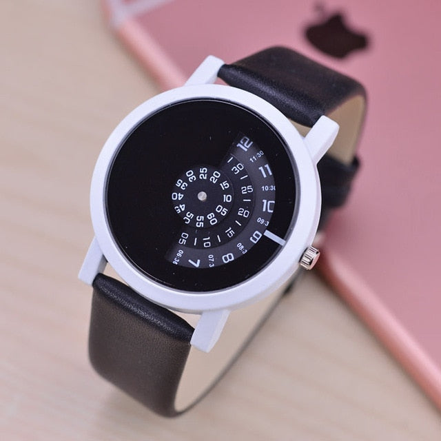 2017 BGG creative design wristwatch camera concept brief simple special digital discs hands fashion quartz watches for men women