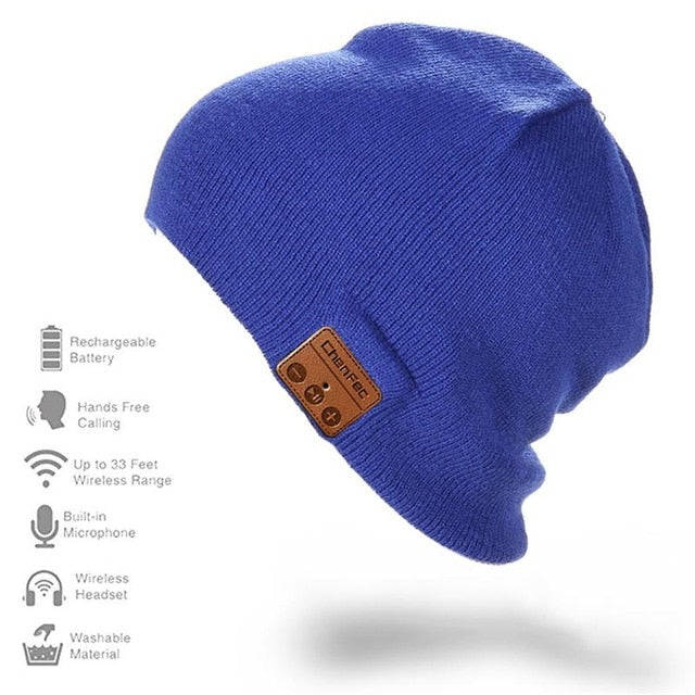 2018 Wireless Bluetooth headphone headset earphone smart music hat Warm Beanies Winter Hat with Speaker Mic Best Christmas gift