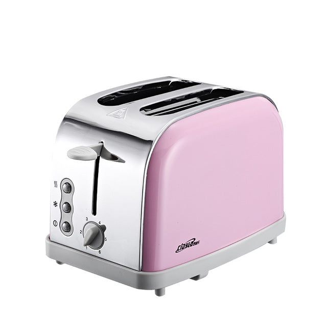 220V 800W 6 Modes  Automatic Toaster Bread Oven Baking Breakfast Machine Stainless steel 2 Slices Slots Bread Maker