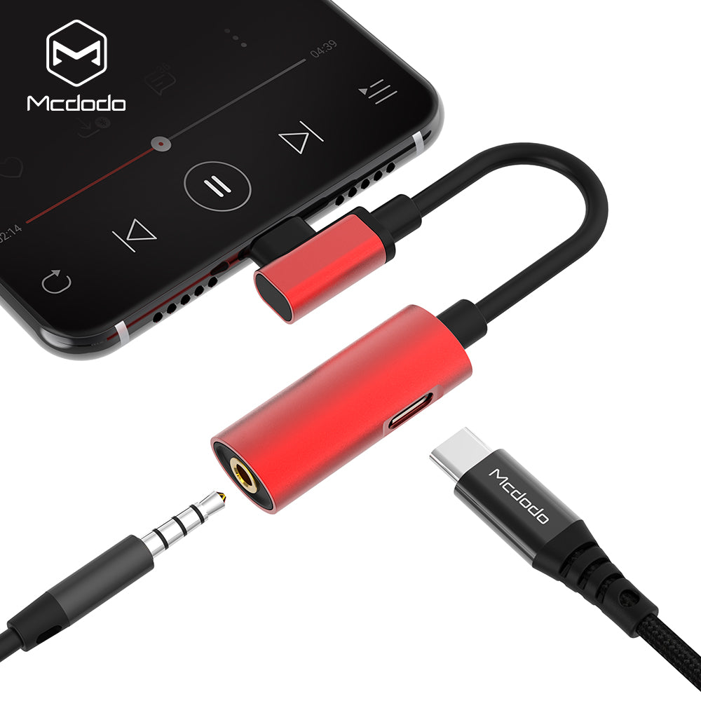 MCDODO Type-c to DC3.5mm Audio Adapter Red