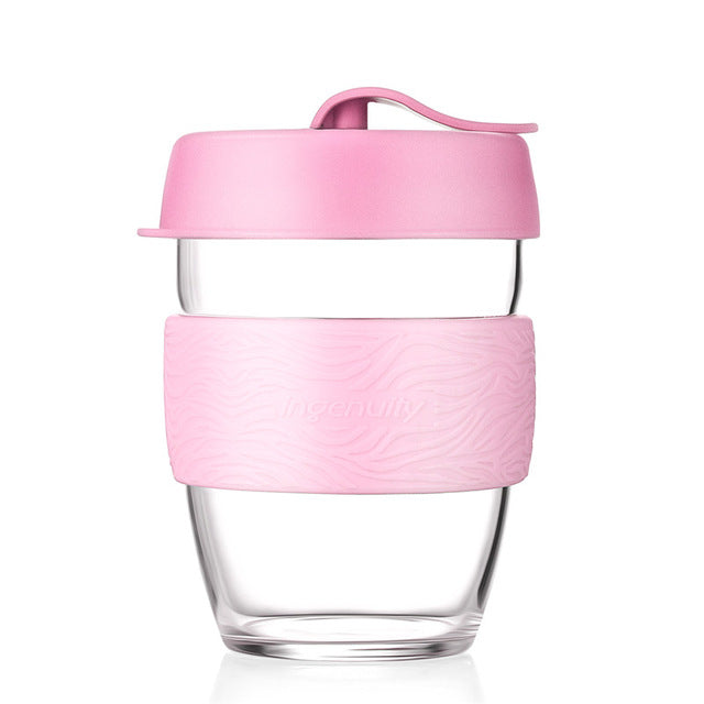 300ml Glass Coffee Mug Portable High-borosilicate Travel Coffee Mugs Espresso Glass Tea Cup Thermal Milk Cup Glasswares