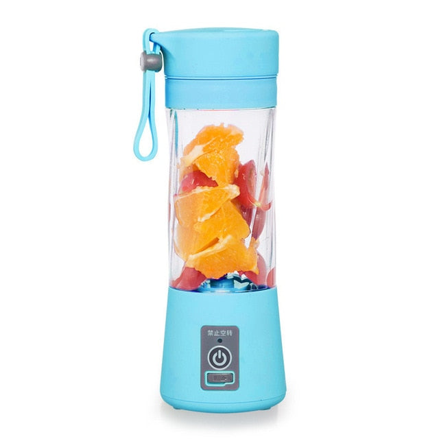Portable Blender: 380ml USB Rechargeable Blender Mixer Machine Smoothie Maker Household Small Juice Extractor New Drop