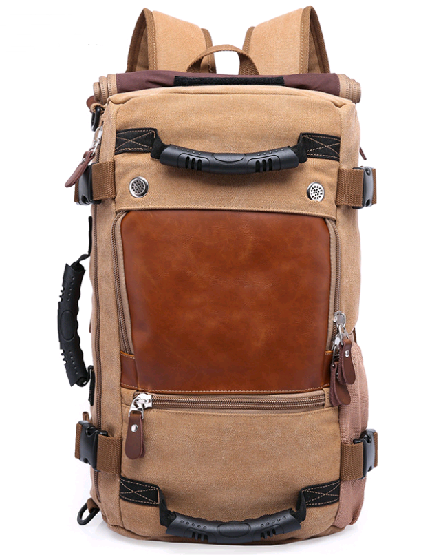 Dealsdom Large-capacity Backpack Canvas Men's Multi-function Travel Bag