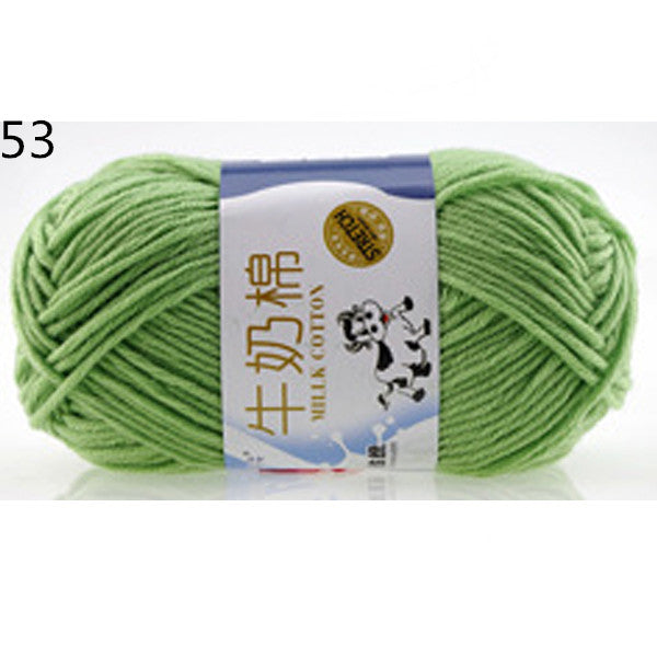 50g Milk Sweet Soft Cotton Baby Knitting Wool Yarn Milk Cotton Thick Yarn for Knitting Scarf Hand Knitting Crochet Yarn