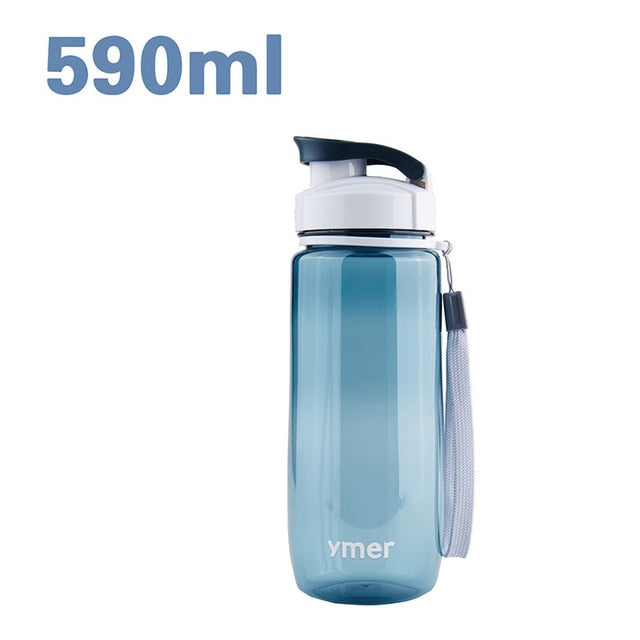 560/590ml Plastic Water Bottle  for Travel Yoga Running Camping Design Leak-proof Portable Space Drinking Kitchen Drinkware