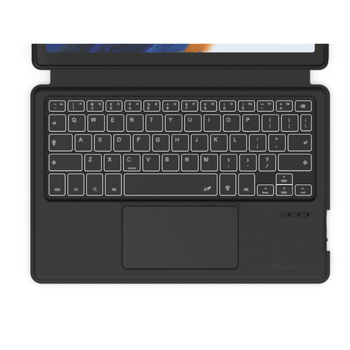 Case for Tablet and Keyboard Gecko Covers V11KC65-Z Black QWERTZ