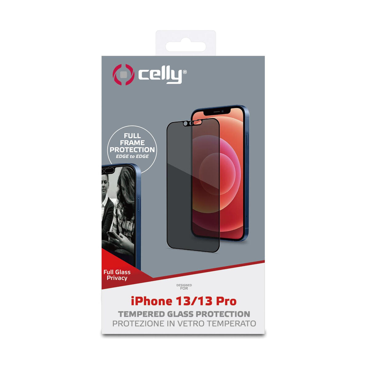 Protector de Pantalla para Móvil Celly PRIVACYF1007BK iPhone 13, 13 Pro