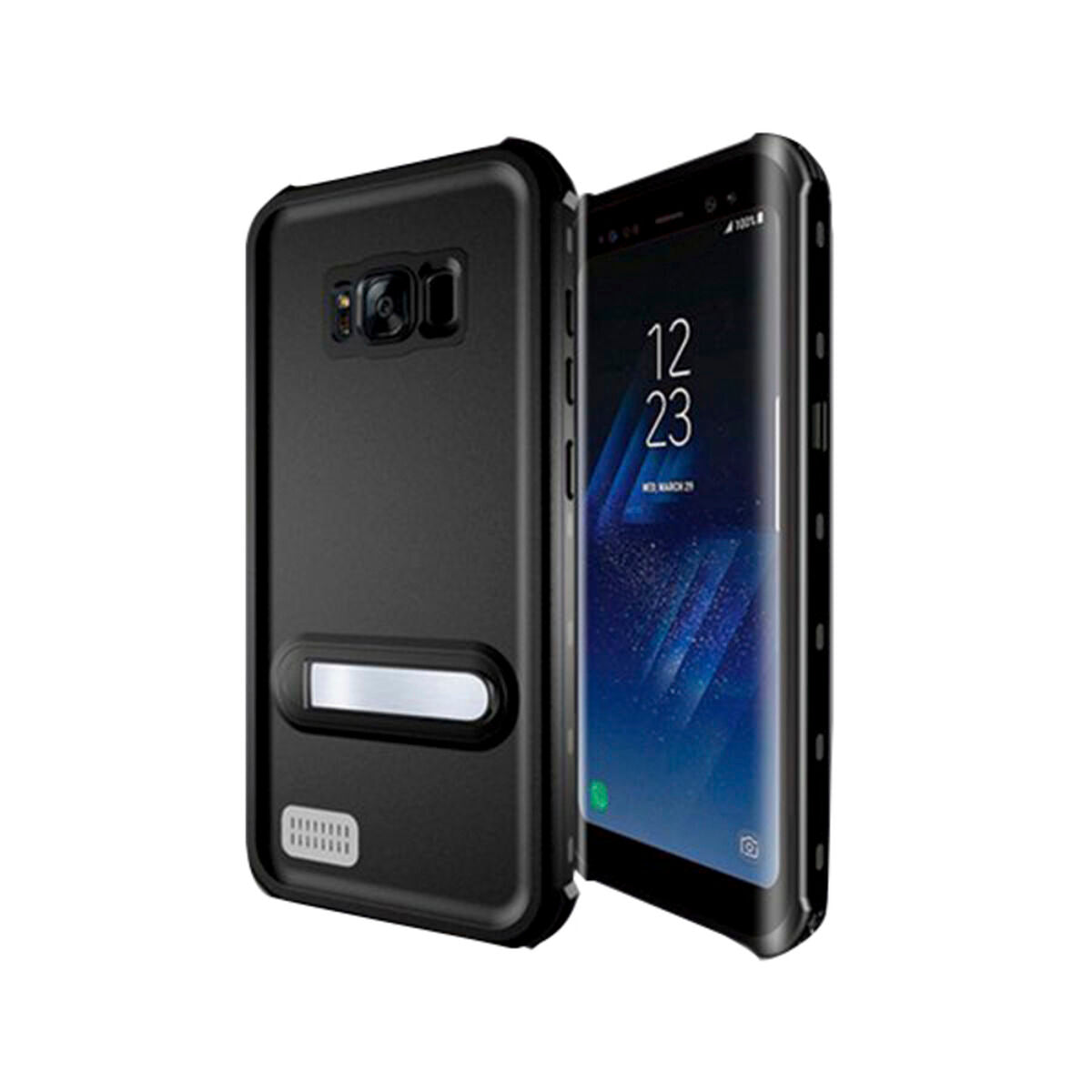 Waterproof case Samsung Galaxy S8+ KSIX Aqua Case Black Transparent