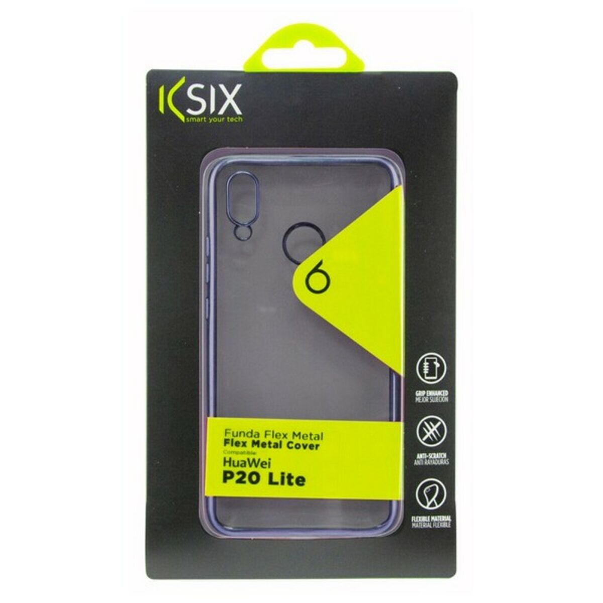 Mobile cover Huawei P20 Lite KSIX Flex Metal TPU Flexible