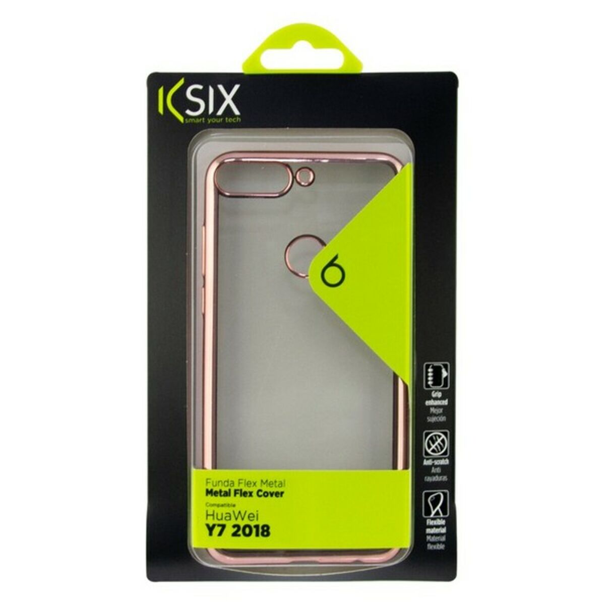 Protection pour téléphone portable Huawei Y7 2018 KSIX Flex Metal TPU Flexible