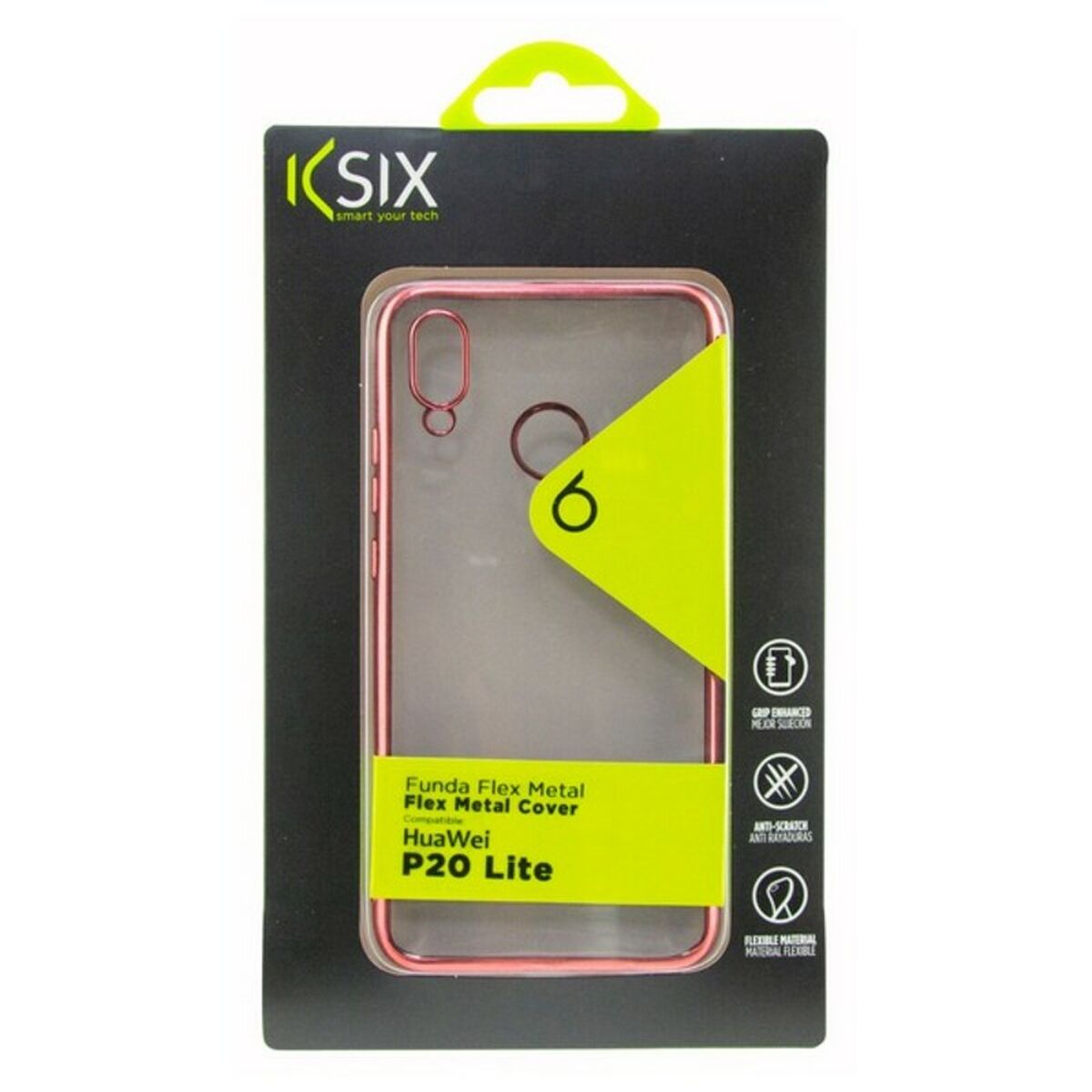 Mobile cover Huawei P20 Lite KSIX Flex Metal TPU Flexible