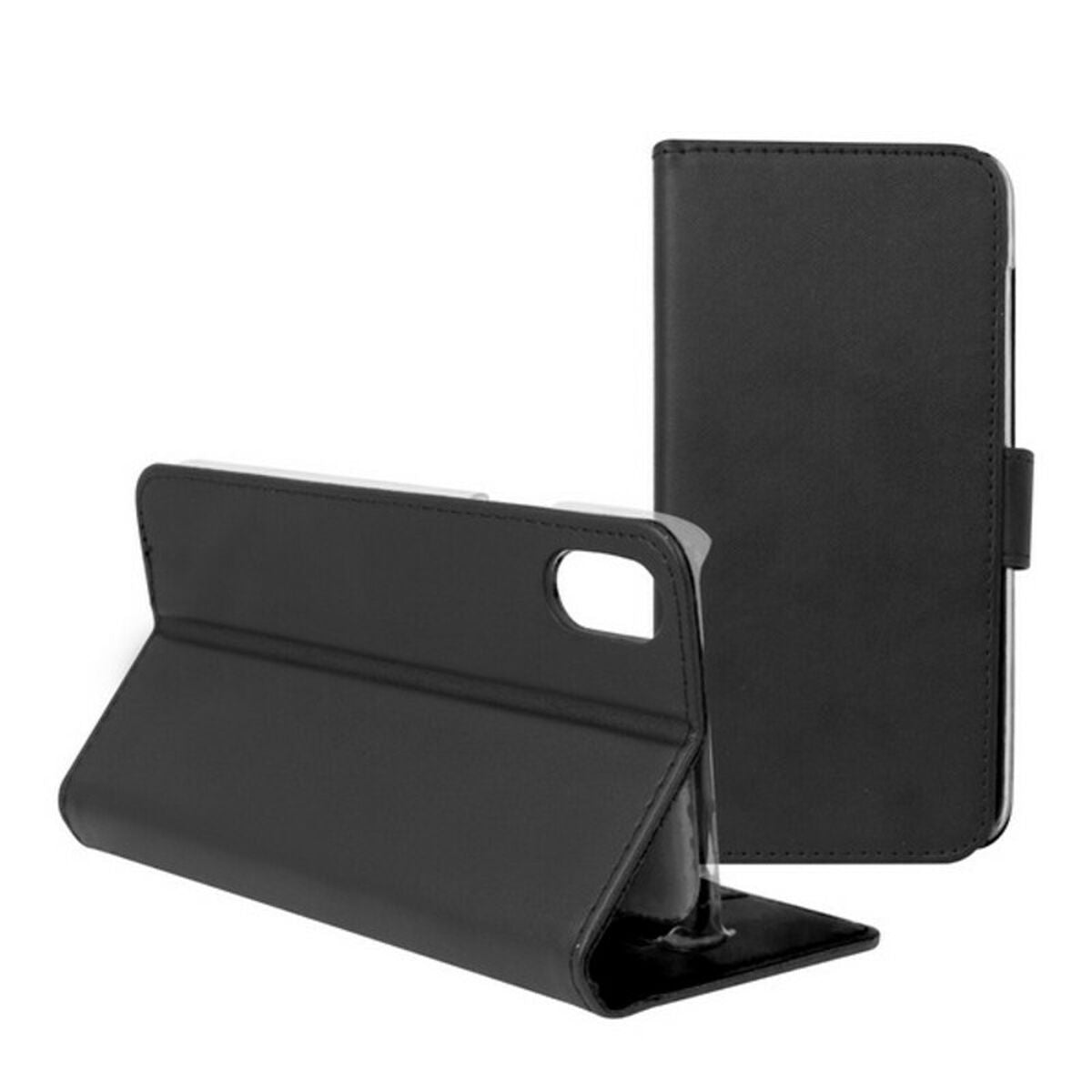 Mobile Cover Case Iphone X Contact Slim Black Textile Polycarbonate
