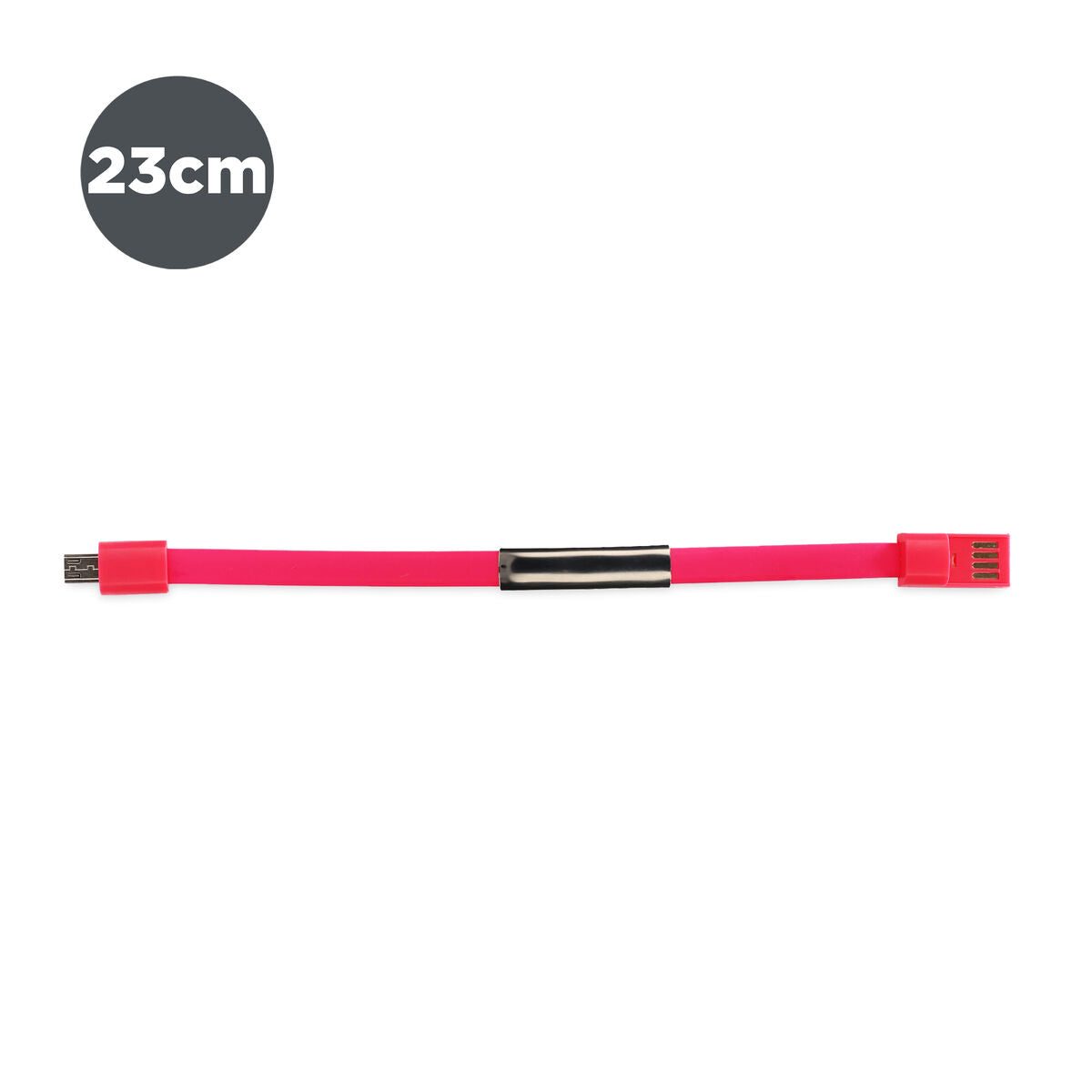 Pulsera Cable Micro USB Contact 23 cm Rosa