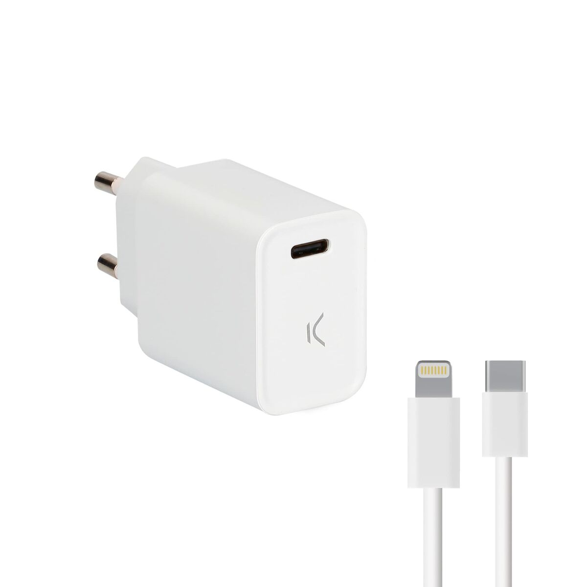 Chargeur USB Iphone KSIX Apple-compatible Blanc