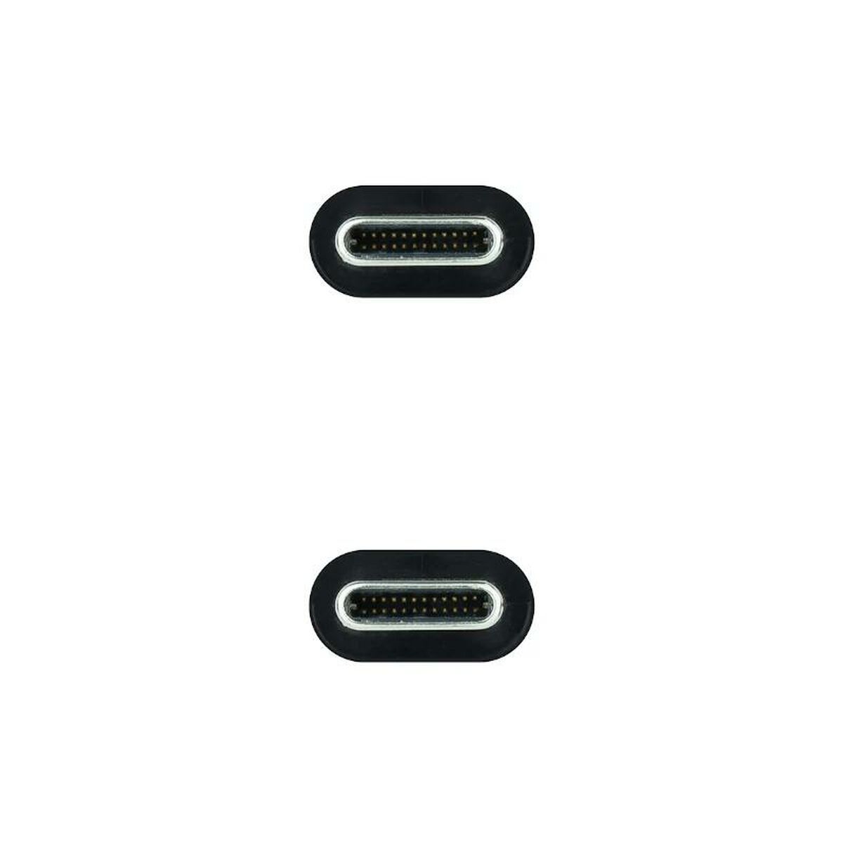 Cable USB C NANOCABLE 10.01.4101-L150 1,5 m Negro