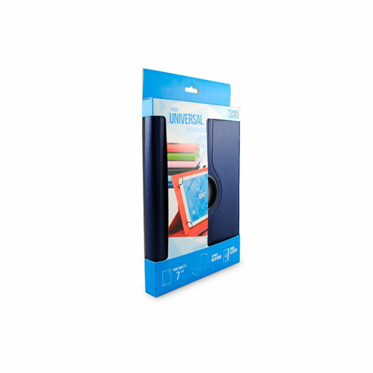 Housse Universelle pour Tablette en Cuir Rotative 3GO CSGT24 7" Bleu Multicouleur