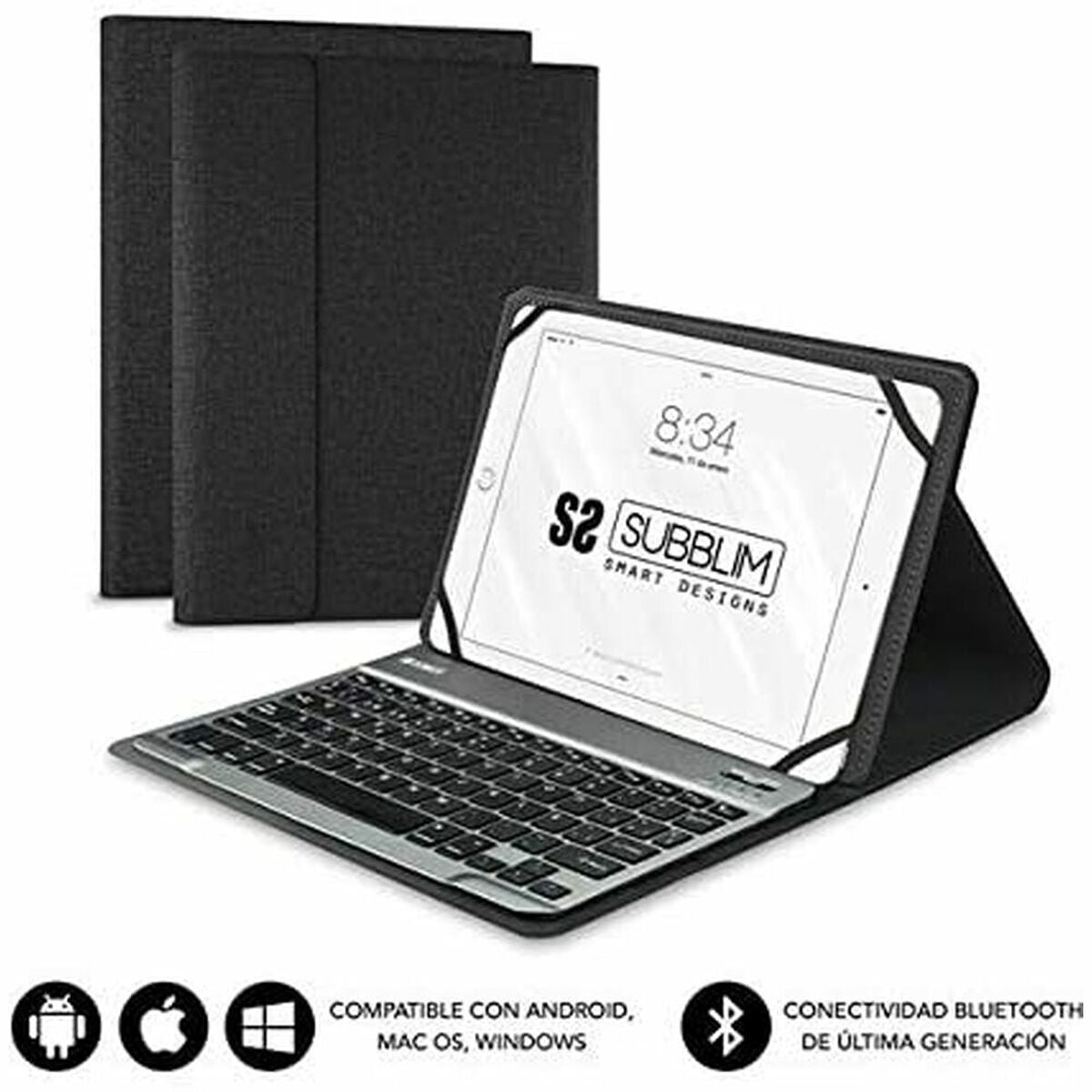 Case for Tablet and Keyboard Subblim SUBKT2BT0001 Bluetooth Black 10,1"