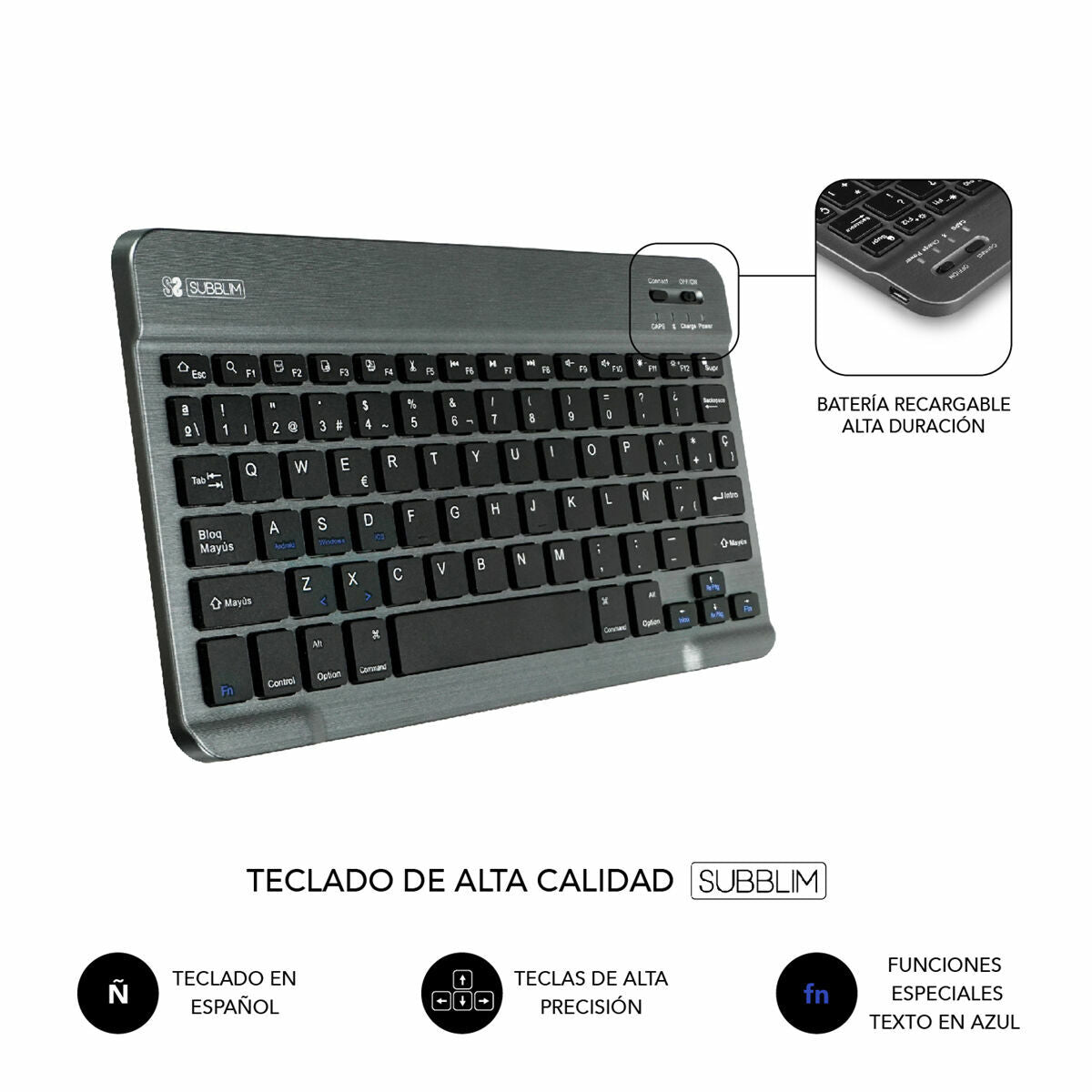 Funda para Tablet y Teclado Subblim Lenovo Tab M10 Plus Negro 10,6" Qwerty Español QWERTY