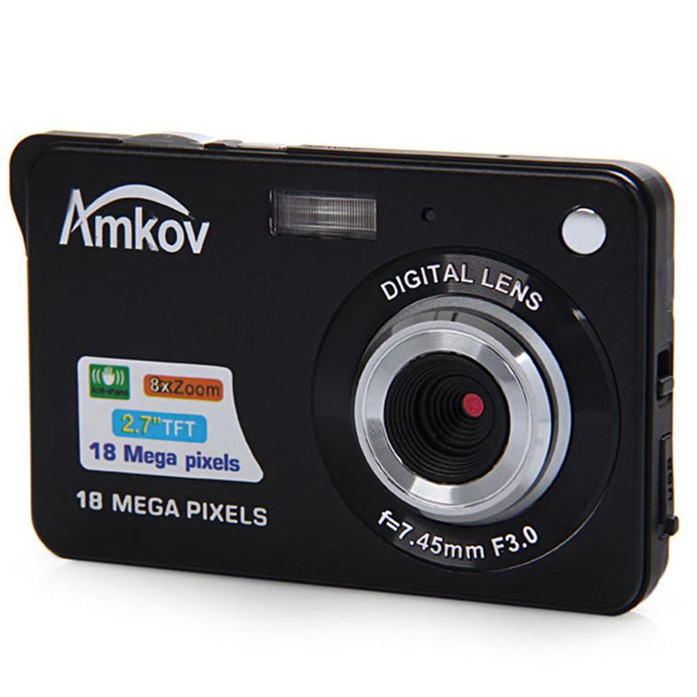 Amkov CDC3 2.7 Inch Digital Camera TFT HD Screen 18.0MP CMOS 3.0MP Anti-shake 1080P Digital Video Camera with 8X Digital Zoom