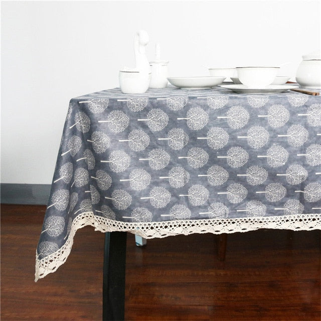 BeddingOutlet Tree Table Cloth Decorative Coffee Table Cover Cotton Linen Tablecloth for Kitchen Dinning Living Room Home Table