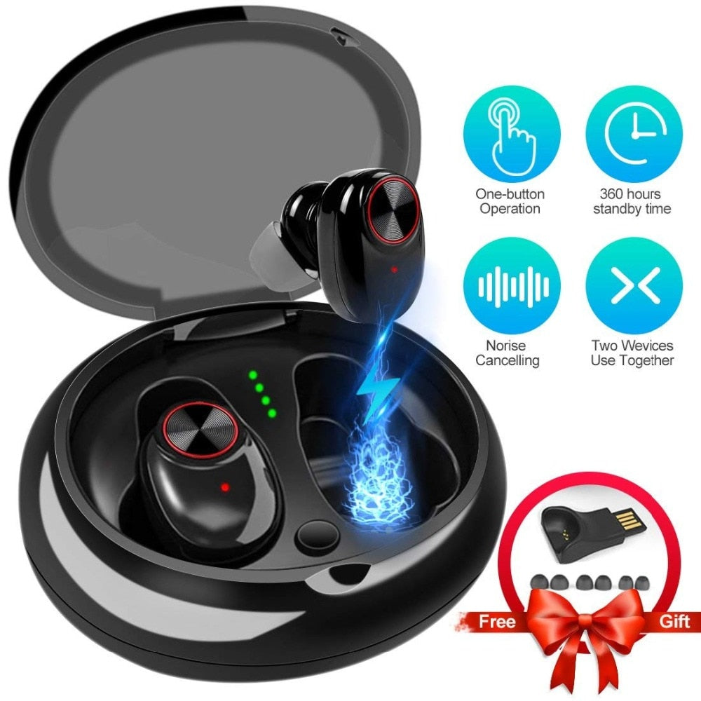 Best Newest 6 hours play Bluetooth 5.0 Headphones Wireless Headset Earphone With Charging Box For xiaomi all smartphone ear buds