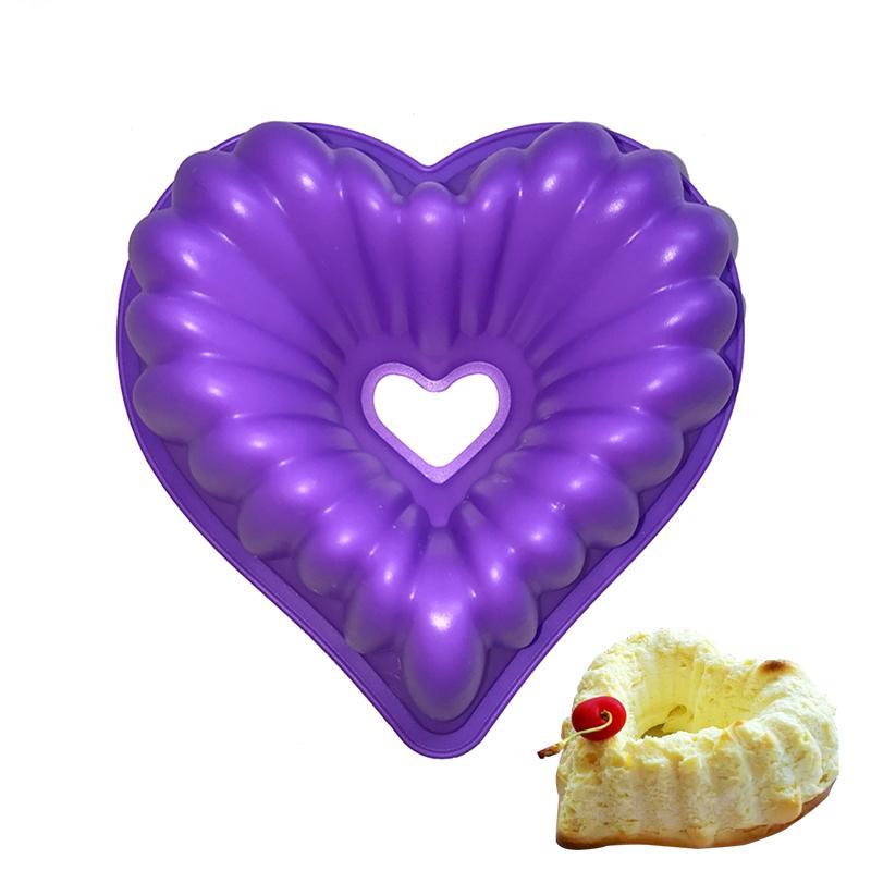 CAKEHOUD Love Heart Shape Cake Mold Silicone Freezing and Baking Pastry Molds Mousse Bread Mould Bakeware DIY Non-Stick Cake Pan
