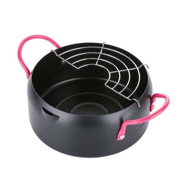 Casseroles Frying Pan Creative Japanese Tempura Fryer Household Frying Pot General Use for Gas and Induction Cooker