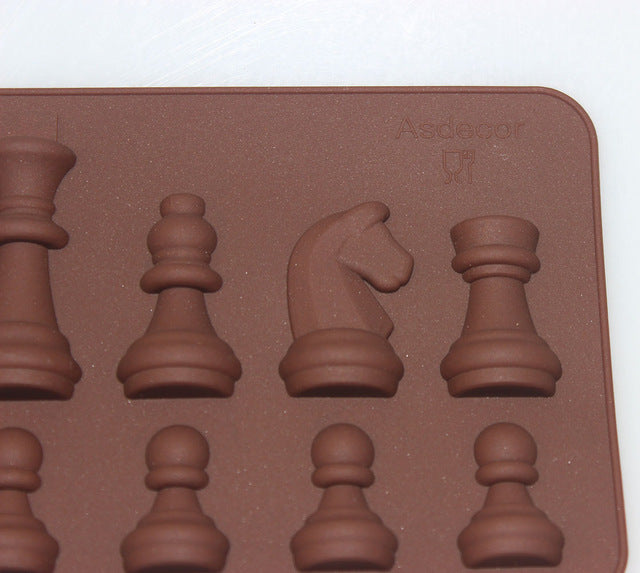Chocolate Mold Silicone Chess Shaped Mold Ice Sugar Cake Mold Decoration Tools DIY Baking Mould Kitchen Accessories TB