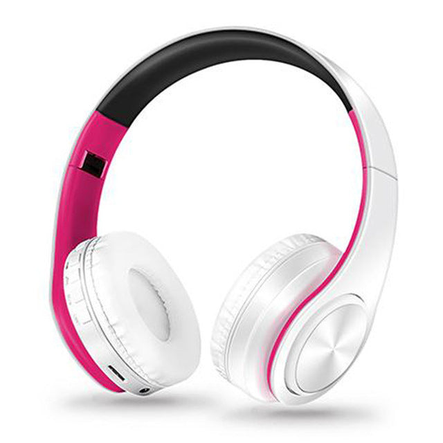Colorful Wireless Bass Bluetooth Headphones Over-Ear foldable Headset handsfree Gaming with Mic
