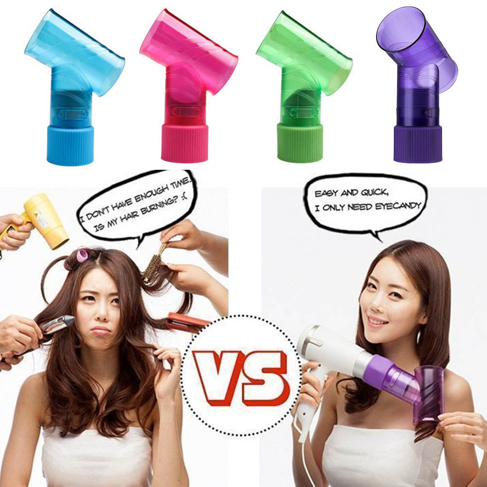 Convenient Hot Hair Dryer Diffuser Portable Hair Curler Maker Magic Wind Spin Curl Hairstyling Tool HY99 AU01