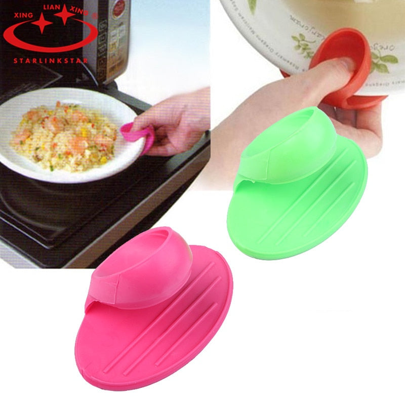 Creative Silicone Heat Insulation Clips Microwave Hot Proof Kitchen Bowl Plate Safety Clips Anti-skid Heat Clips