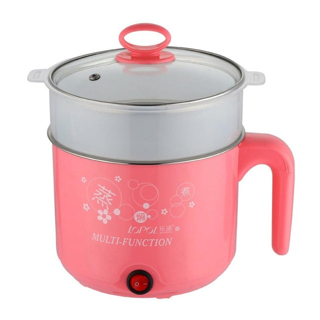 1.8L 450W Multifunction Electric Cooker Stainless Steel Steamer Hot Pot Noodles