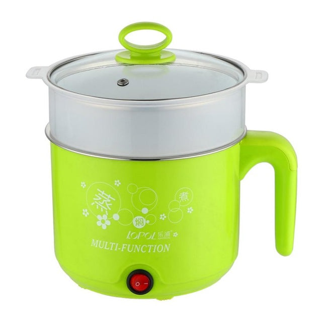 1.8L 450W Multifunction Electric Cooker Stainless Steel Steamer Hot Pot Noodles