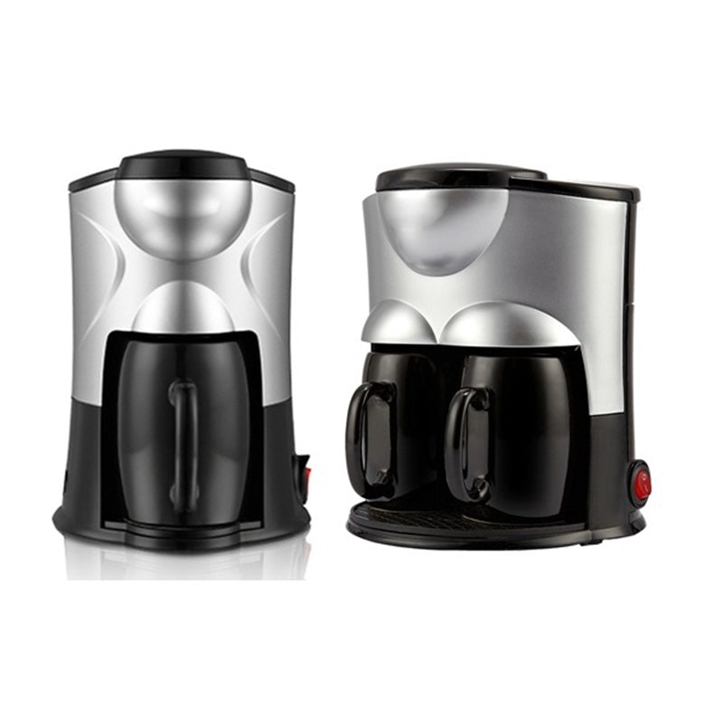 DMWD 1 Cup / 2 Cup Mini Drip Coffee Maker 220V Personal American Coffee Machine With Coffee Cup Tea Pot For Home And Office