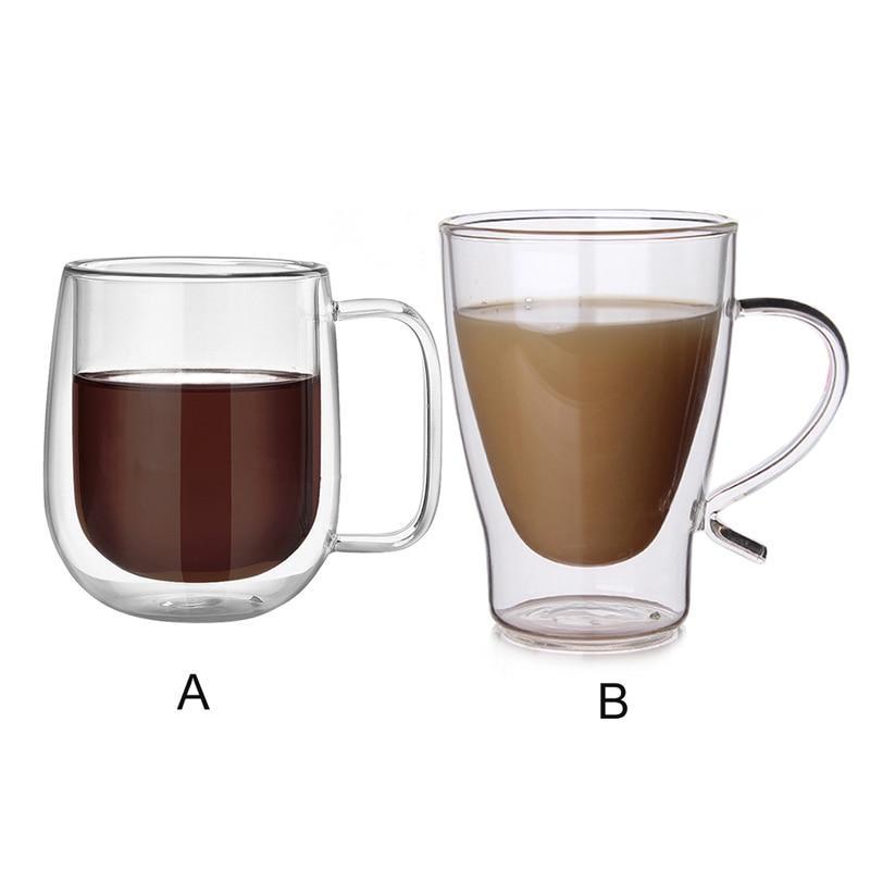 Double Wall High-borosilicate Glass Coffee Mug Espresso Tea Cup Thermal Glass Milk Mug Glassware