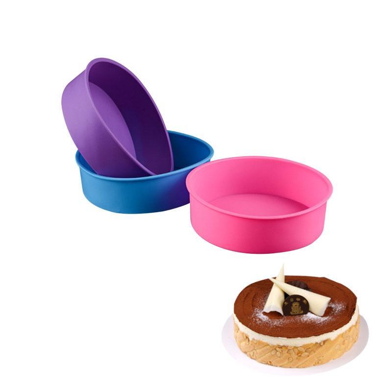 FILBAKE 3D Silicone for Soap Cupcake Cake Mold Round Shape Cake Pan