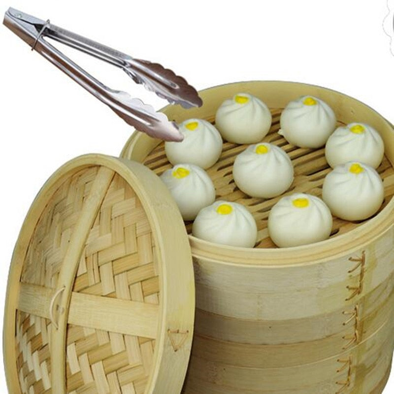 Durable Cookware Bamboo Steamer Chinese Kitchen Fish Rice Pasta Basket Cooker Set With Lid