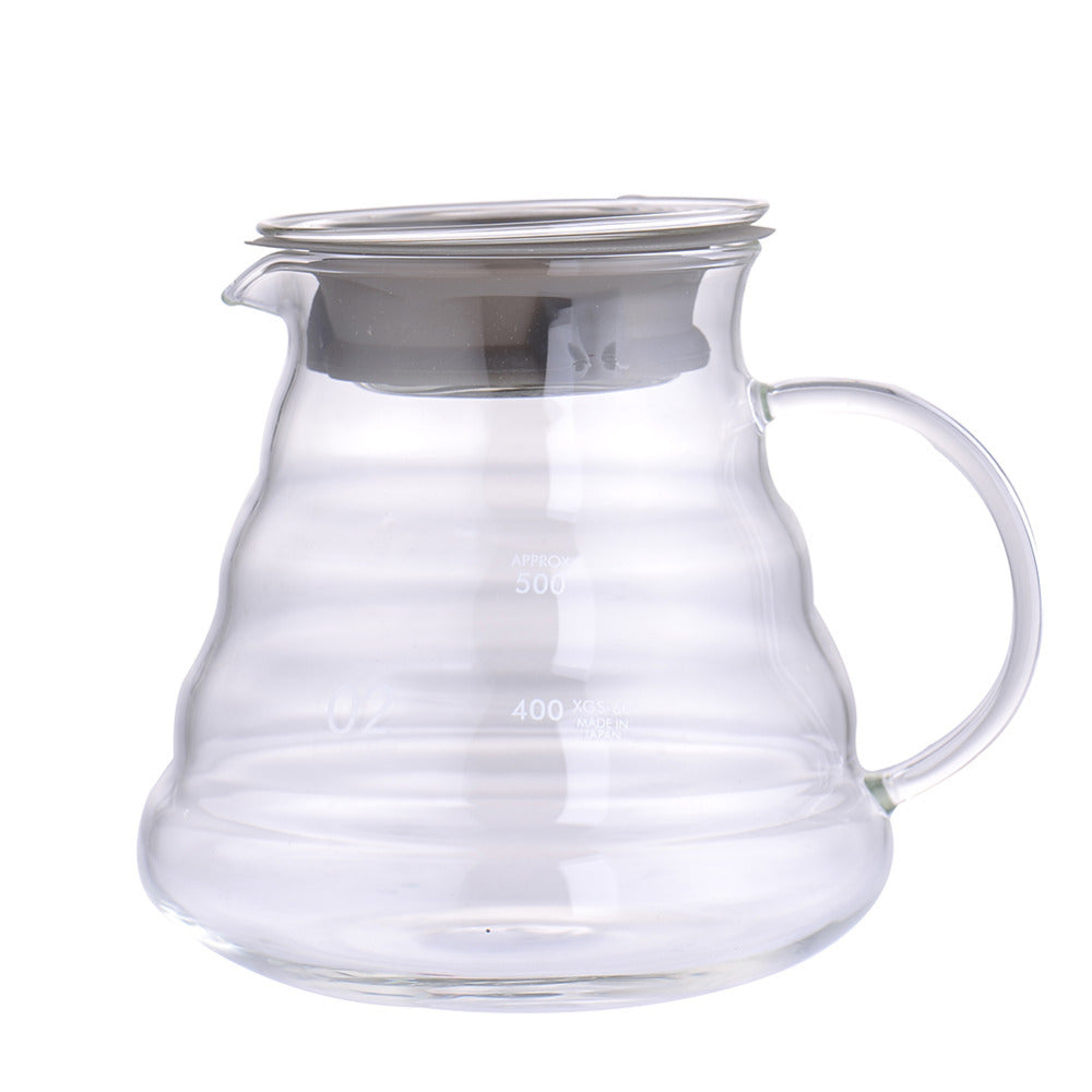 High Quality 360/600ML Coffee Pot Tea Pot  Cute Espresso Coffee Server Glass Coffee Pot Teapot