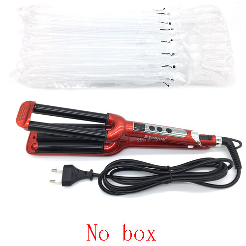 Hot Sell lProfessional Electric LCD Hair curler High Quality 3 Barre Hair Curly Iron Ceramic Deep Waver Curling Irons