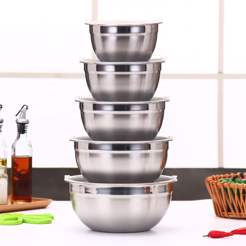 Ingredients Standby Bowls Mixing Bowl Stainless Steel DIY Cake Bread Salad Mixer Kitchen Cooking Tools