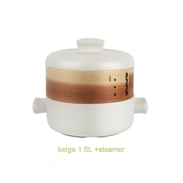 Japanese Modernity Multiple Styles Classy Ceramic Pure Handmade Steamer Casseroles Family Expenses Heat Resistant Soup Boiler