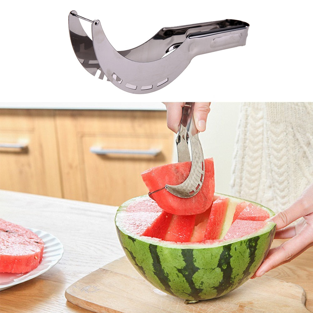 Kitchen Gadgets Stainless Steel Watermelon Slicer Knife Corer Fruit Vegetable Tools Melon Cutter Scoop
